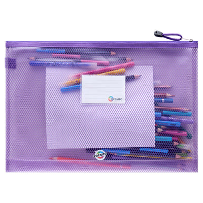 Premto B4+ Ultramesh Expanding Wallet with Zip Closure - Ultra Violet-Mesh Wallet Bags-Premto|Stationery Superstore UK