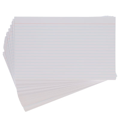 Concept 8 x 5 Ruled Record Cards - White - Pack of 100-Index Cards & Boxes-Concept|Stationery Superstore UK