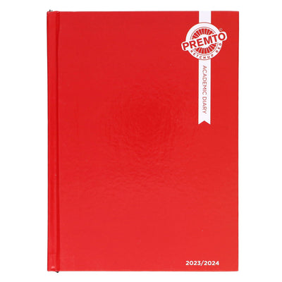 premto-a5-page-a-day-academic-diary-2023-2024-ketchup-red|Stationerysuperstore.uk