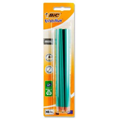 BIC Evolution HB Pencils - Pack of 10-Pencils-BIC|Stationery Superstore UK
