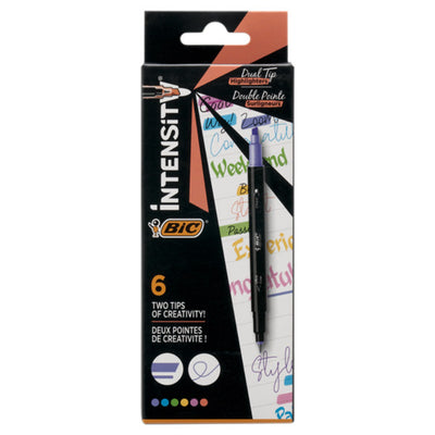 BIC Intensity Dual Tip Highlighter - Pack of 6-Highlighters-BIC|Stationery Superstore UK