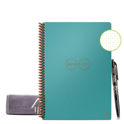 BIC A5 Rocketbook Core Executive Dotted - Teal - 36 Pages-A5 Notebooks-BIC|Stationery Superstore UK