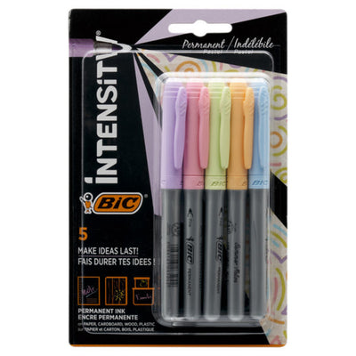 BIC Intensity Permanent Markers Pastel - Pack of 5