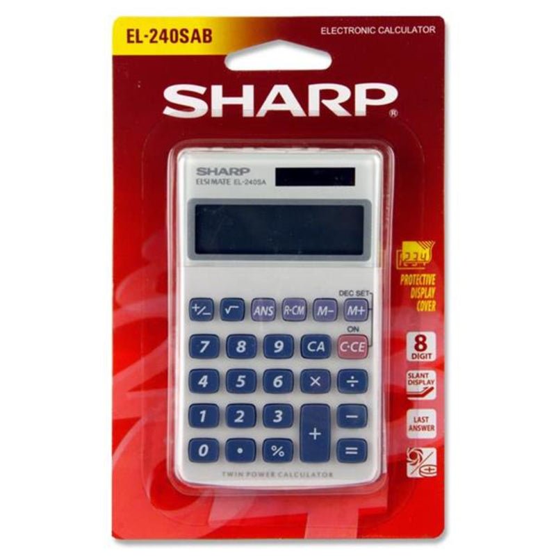 Sharp EL-240SAB Twin Power Calculator-Calculators-Sharp|Stationery Superstore UK