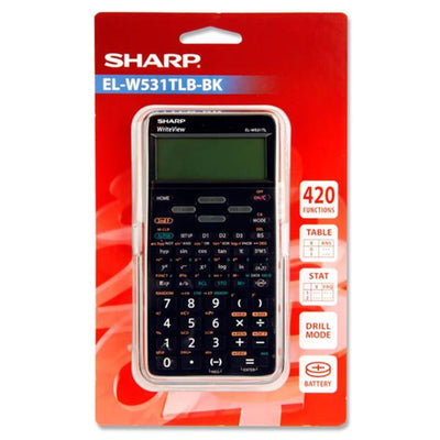 Sharp EL-W531TLB-BK WriteView Scientific Calculator - Black-Calculators-Sharp|Stationery Superstore UK