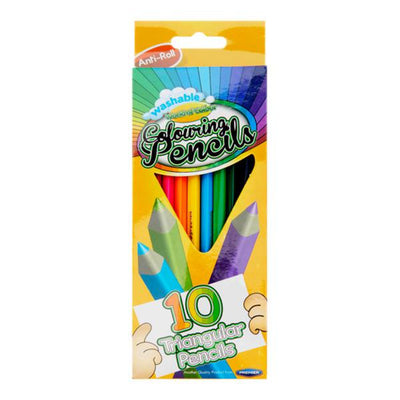 World of Colour Triangular Junior Colouring Pencils - Easy Grip - Pack of 10-Colouring Pencils-World of Colour|Stationery Superstore UK
