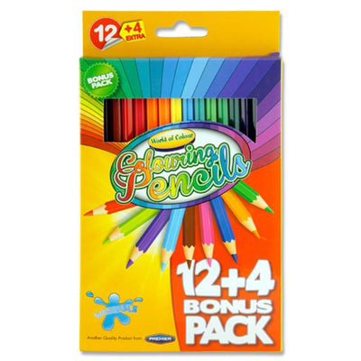 World of Colour Colouring Pencils - Bonus Pack of 12+4-Colouring Pencils-World of Colour|Stationery Superstore UK