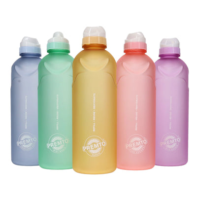 Premto Multipack | Pastel 750ml Stealth Soft Touch Bottle - Pack of 5-Water Bottles-Premto|Stationery Superstore UK