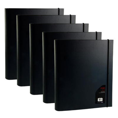 Concept Multipack | A4 Ring Binder File Black - Pack of 5-Ring Binders-Premier|Stationery Superstore UK