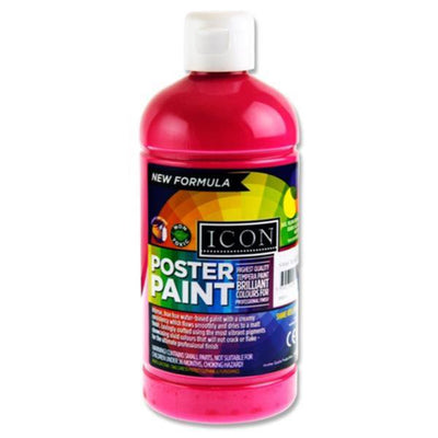 Icon Poster Paint - 500ml - Magenta-Craft Paints-Icon|Stationery Superstore UK