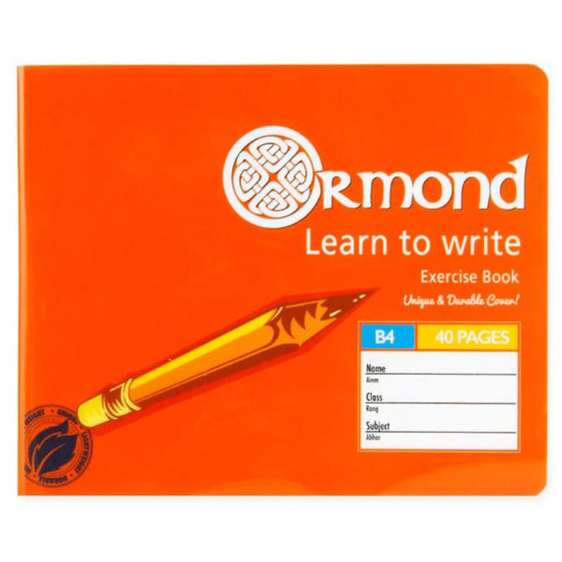 Ormond B4 Durable Cover Learn to Write Exercise Book - 40 Pages-Exercise Books-Ormond|Stationery Superstore UK