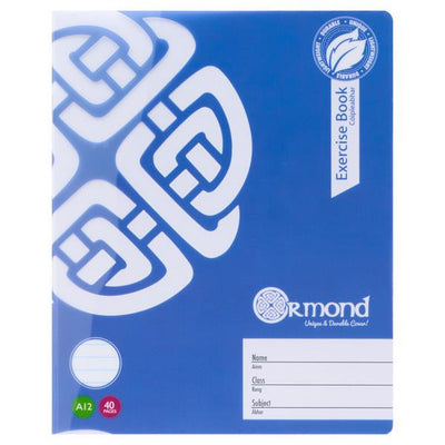 Ormond A12 Durable Cover Margin Ruled Exercise Book - 40 Pages-Exercise Books-Ormond|Stationery Superstore UK