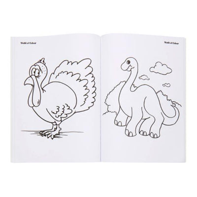 World of Colour A4 Perforated Colour Me Colouring Book - 96 Pages - Cute Animals-Kids Colouring Books-World of Colour|Stationery Superstore UK