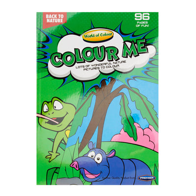 World of Colour A4 Perforated Colour Me Colouring Book - 96 Pages - Back to Nature-Kids Colouring Books-World of Colour|Stationery Superstore UK