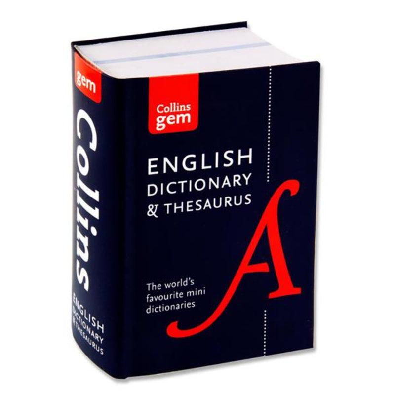Collins Gem Dictionary & Thesaurus - English-Dictionaries-Collins|Stationery Superstore UK