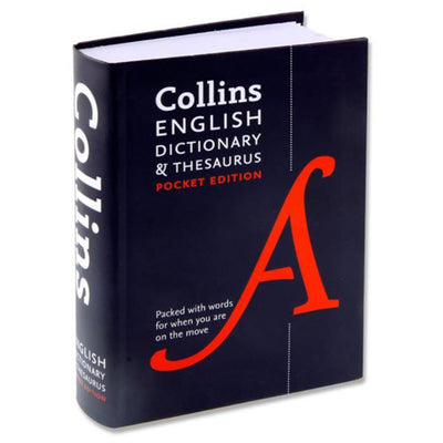 Collins New Edition Pocket Dictionary & Thesaurus-Dictionaries-Collins|Stationery Superstore UK