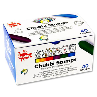 Scola Chubbi Stumps Chublets - Pack of 40-Crayons-Scola|Stationery Superstore UK