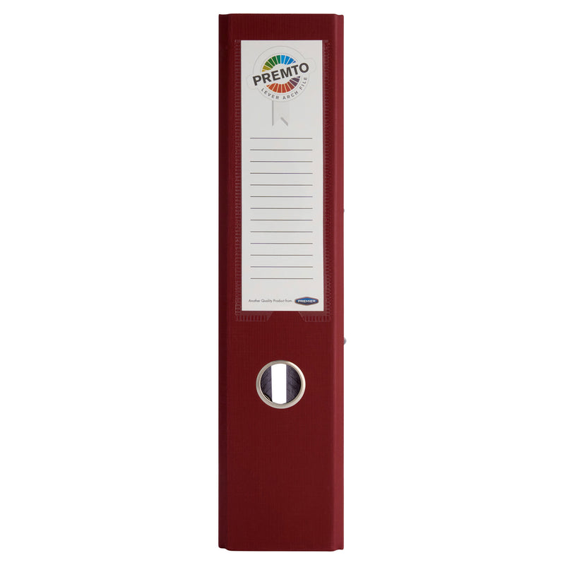 Premto A4 Lever Arch File S-2 - Rhubarb Red-Lever Arch Files-Premto|Stationery Superstore UK