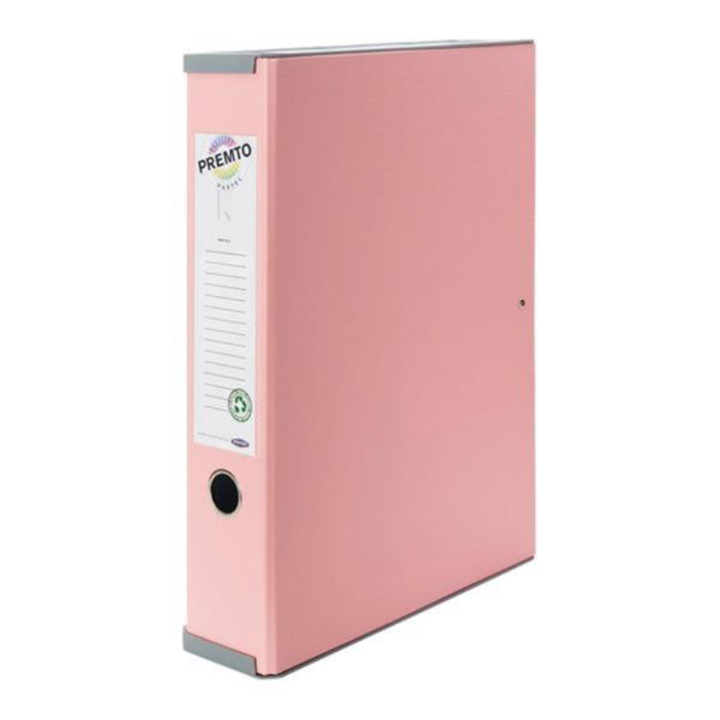 Premto Pastel Box File - Pink Sherbet-File Boxes-Premto|Stationery Superstore UK
