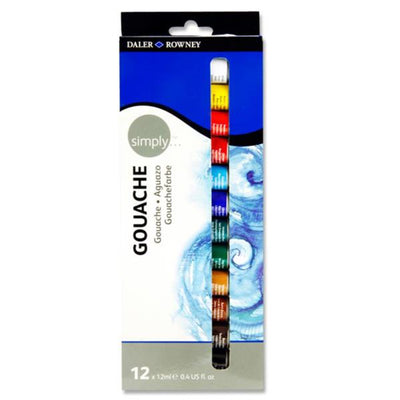 daler-rowney-simply-gouache-paints-box-of-12|Stationerysuperstore.uk