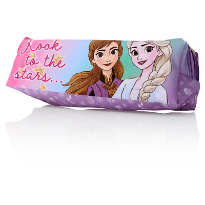Disney Frozen Rectangular Glitter Pencil Case - Elsa And Anna