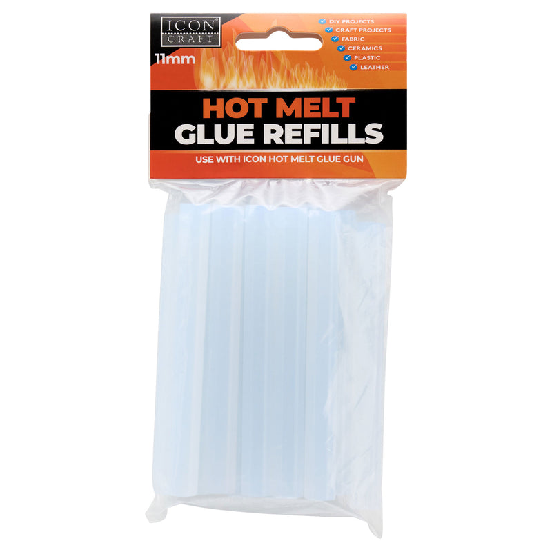 Icon Glue Gun Refills - 11mm x 100mm Large - Pack of 12-Glue Guns & Refills-Icon|Stationery Superstore UK