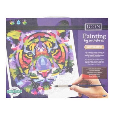 icon-painting-by-numbers-collectors-edition-rainbow-tiger|Stationery Superstore UK