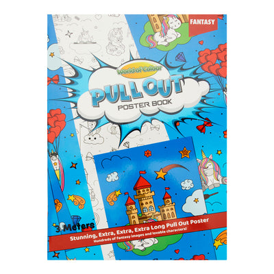 World of Colour 3m Pull Out Poster Colouring Book - Fantasy