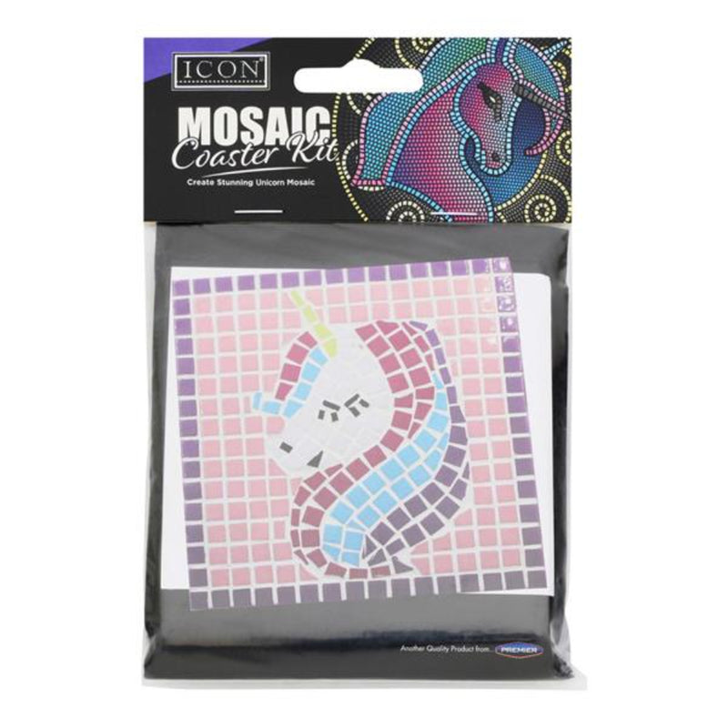 Icon Mosaic Coaster Kit - Unicorn-Mosaic Kits-Icon|Stationery Superstore UK