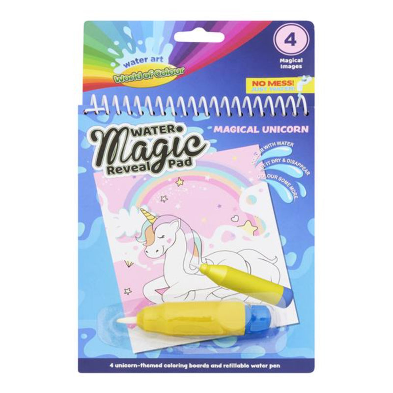 World of Colour Water Magic Reveal Pad and Water Pen - Magical Unicorn-Kids Art Sets-World of Colour|Stationery Superstore UK