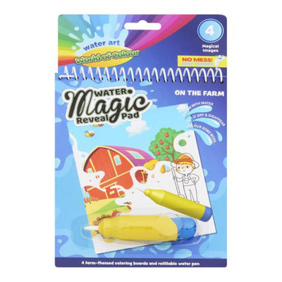 World of Colour Water Magic Reveal Pad and Water Pen - On the Farm-Kids Art Sets-World of Colour|Stationery Superstore UK