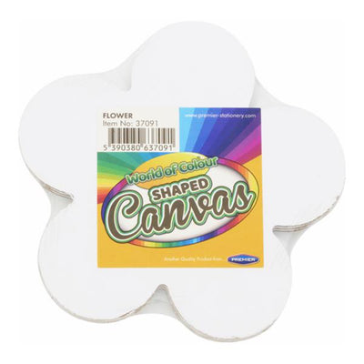 World of Colour Colour In Canvas - 100x100mm - Flower Shape-Colour-in Canvas-World of Colour|Stationery Superstore UK