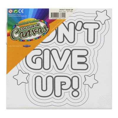 World of Colour Colour In Canvas - 150x150mm - Don't Give Up-Colour-in Canvas-World of Colour|Stationery Superstore UK