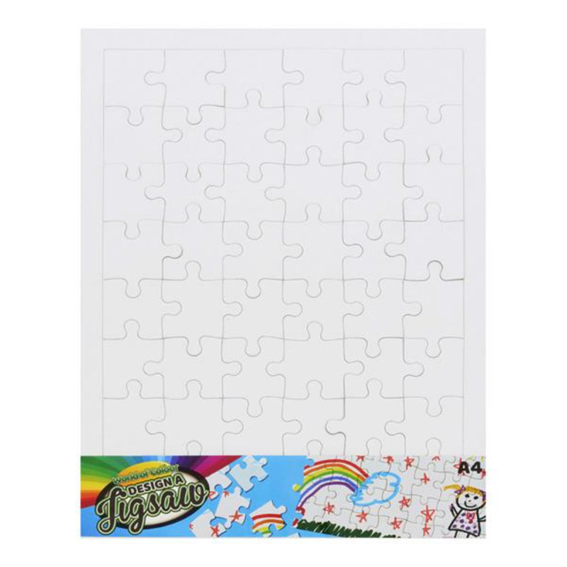 World of Colour A4 Design a Jigsaw - Make Your Own Jigsaw Puzzle-Activity Books-World of Colour|Stationery Superstore UK