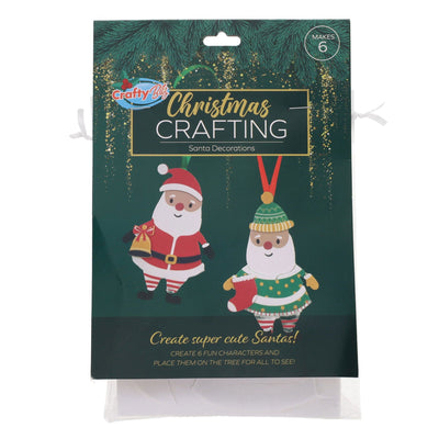 Crafty Bitz Christmas Crafting - Santa Decorations - Pack of 6-Foam Stickers-Crafty Bitz|Stationery Superstore UK