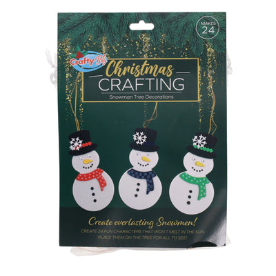 crafty-bitz-christmas-crafting-snowman-tree-decorations-pack-of-24|Stationery Superstore UK