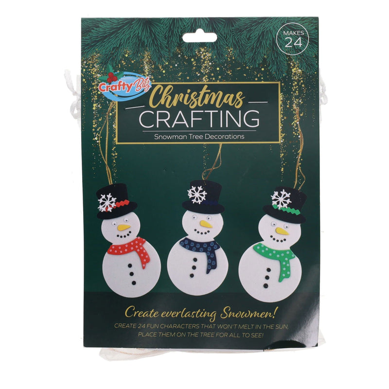 crafty-bitz-christmas-crafting-snowman-tree-decorations-pack-of-24|stationerysuperstore.uk