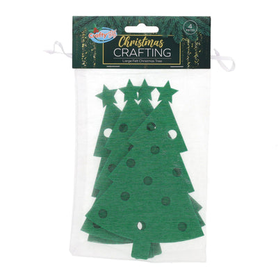 Crafty Bitz Christmas Crafting - Large Felt Christmas Tree - Pack of 4-Felt-Crafty Bitz|Stationery Superstore UK