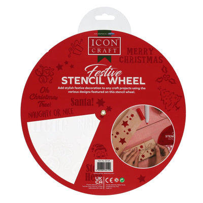 Icon Craft Festive Stencil Wheel-Crafting Materials-Icon|Stationery Superstore UK