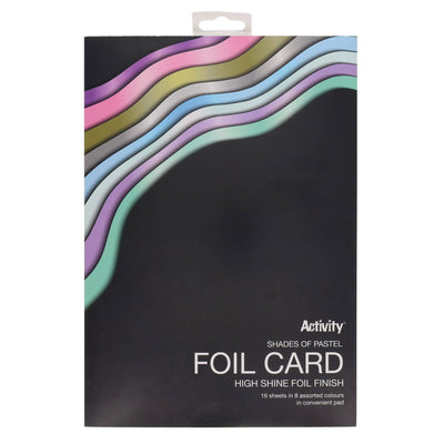Premier Activity A4 Foil Card - 16 Sheets - 220gsm - Shades of Pastels-Craft Paper & Card-Premier|Stationery Superstore UK