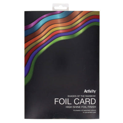 Premier Activity A4 Foil Card - 16 Sheets - 220gsm - Shades Of The Rainbow-Craft Paper & Card-Premier|Stationery Superstore UK