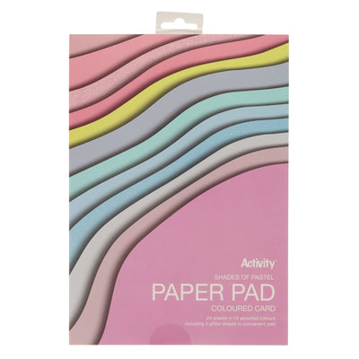 Premier Activity A4 Paper Pad - 22 Sheets - 180gsm - Shades of Pastels-Craft Paper & Card-Premier|Stationery Superstore UK
