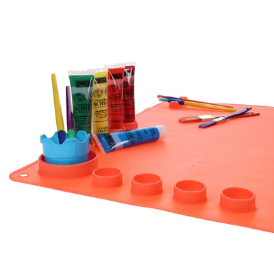 World of Colour Washable Silicone Craft Mat - Coral