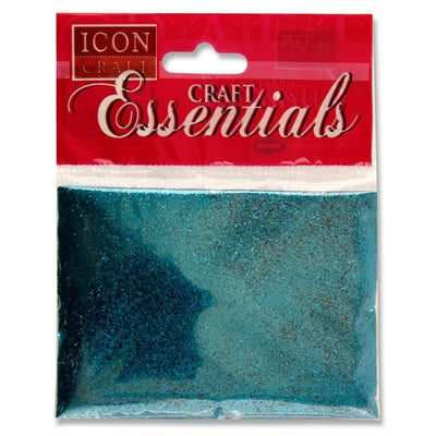 Icon Craft Essentials Glitter - Turquoise - Pack of 25g-Sequins & Glitter-Icon|Stationery Superstore UK