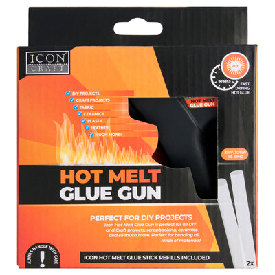 Icon Glue Gun - Black-Glue Guns & Refills-Icon|Stationery Superstore UK
