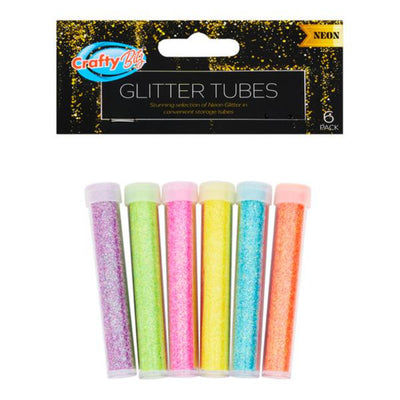 Icon Glitter Tubes - Neon - Pack of 6-Sequins & Glitter-Icon|Stationery Superstore UK