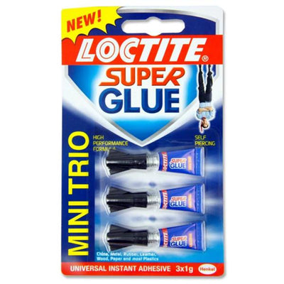 Loctite Mini Trio Superglue - 1g - Pack of 3-Super Glue-Loctite|Stationery Superstore UK