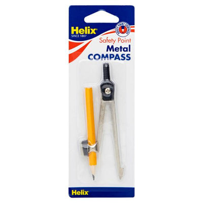 Helix Point Metal Compass & Pencil-Compasses-Helix|Stationery Superstore UK