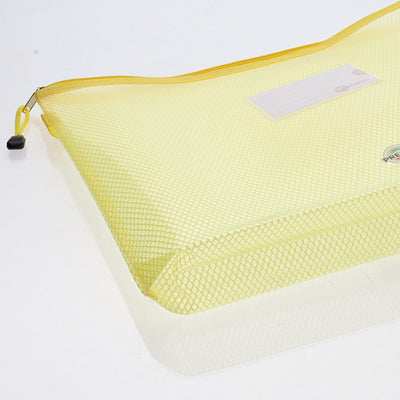Premto B4+ Ultramesh Expanding Wallet with Zip - Sunshine Yellow-Mesh Wallet Bags-Premto|Stationery Superstore UK