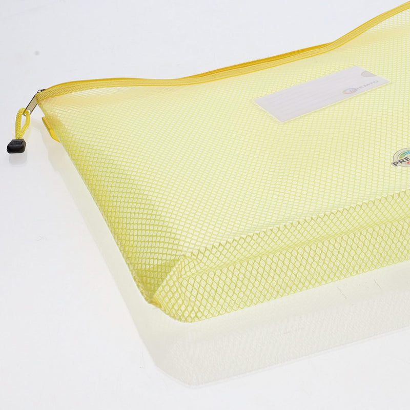 Premto B4+ Ultramesh Expanding Wallet with Zip - Sunshine Yellow-Mesh Wallet Bags-Premto|Stationery Superstore UK